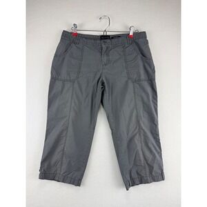 The Limited Sexy Drew Fit Gray Cropped Cargo Pants Womens 10 CottonCaprisUtility